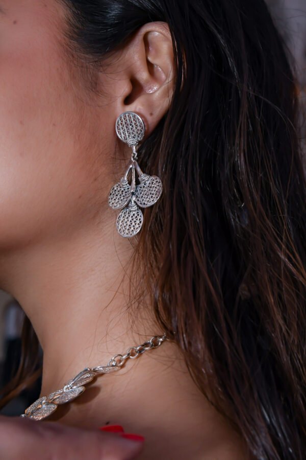 ARETES TEJIDO FILIGRANA